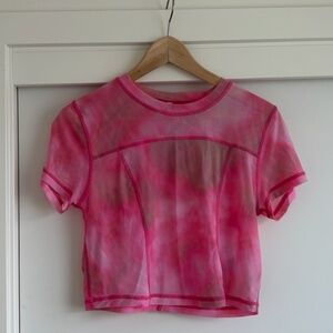 Urban Outfitters Pink Mesh T-Shirt